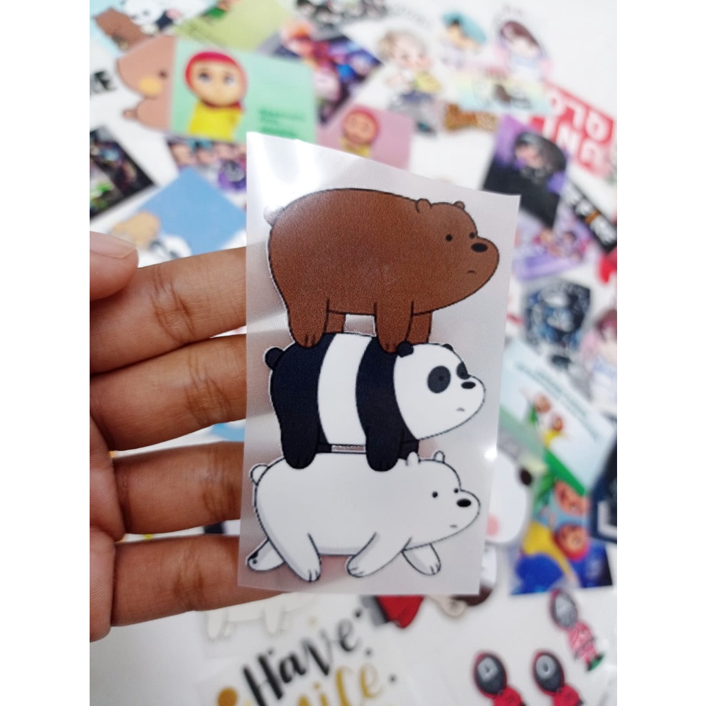 Jual Sticker Sablon Setrika DTF KARTUN ANAK LUCU NUSSA/RARA/BARE BEARS ...