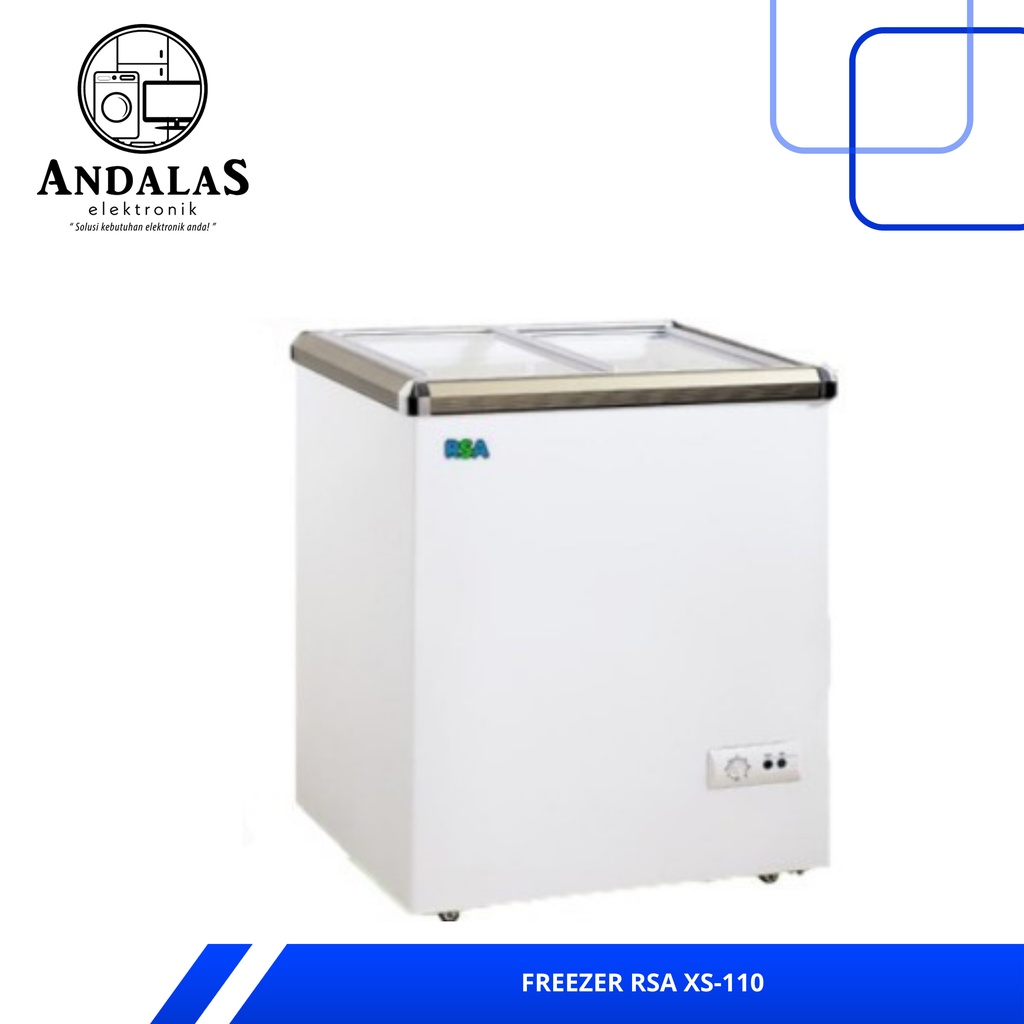 Jual CHEST FREEZER SLIDING FLAT GLASS 100 L RSA XS 110 XS-110 XS110 ...