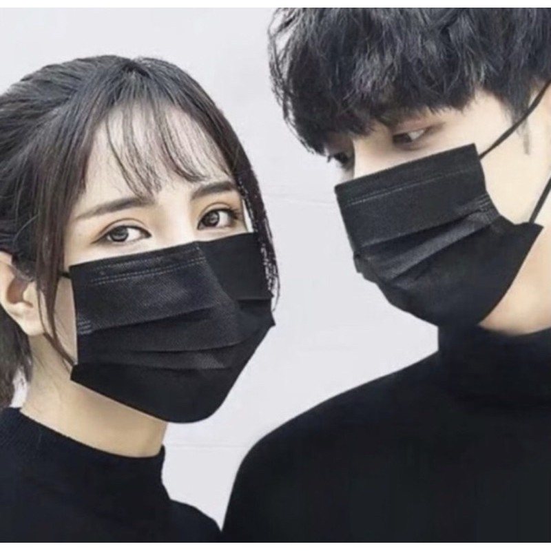 Jual MASKER 3PLY HITAM | Shopee Indonesia
