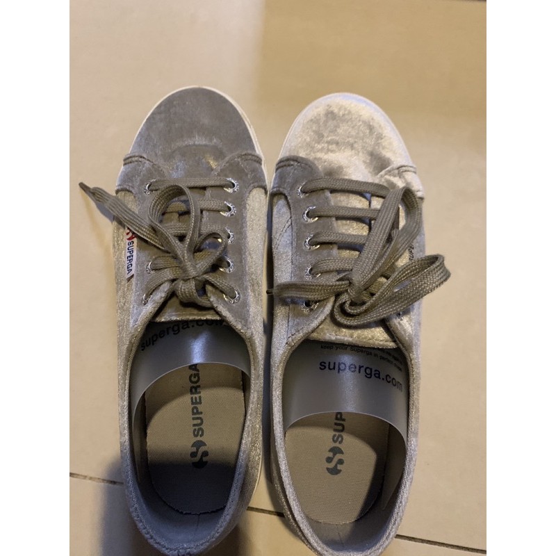 Superga store velvet grey