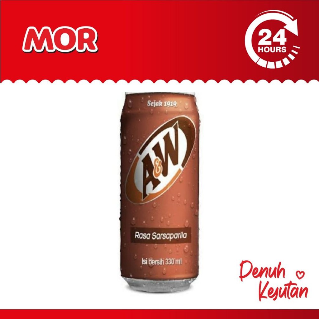 Jual Aandw Sarsaparila Minuman Soda Berkarbonasi Klg 330 Ml Shopee