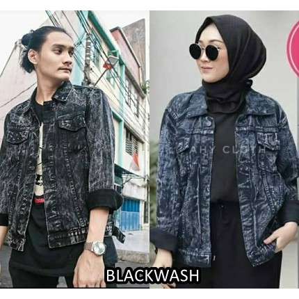 Jaket jeans 2024 black wash