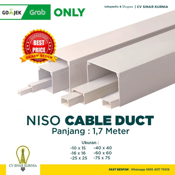 Jual Ducting / Kabel Duct / Pelindung kabel / Wiring Cable Duct PVC