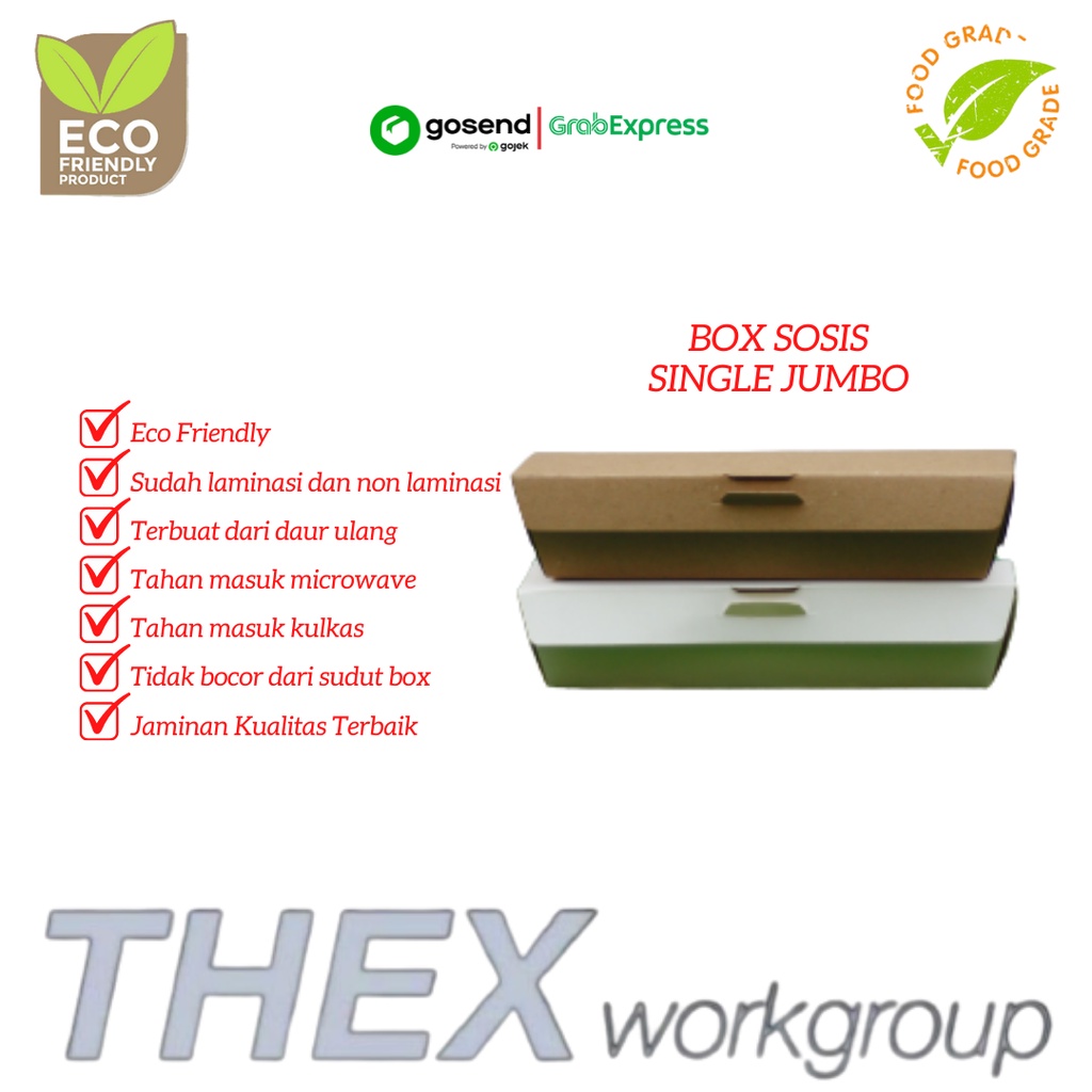 Jual Tempat Sosis Bakar Jumbo Size 18cm x 16cm x 4cm / Box Sosis / Box ...