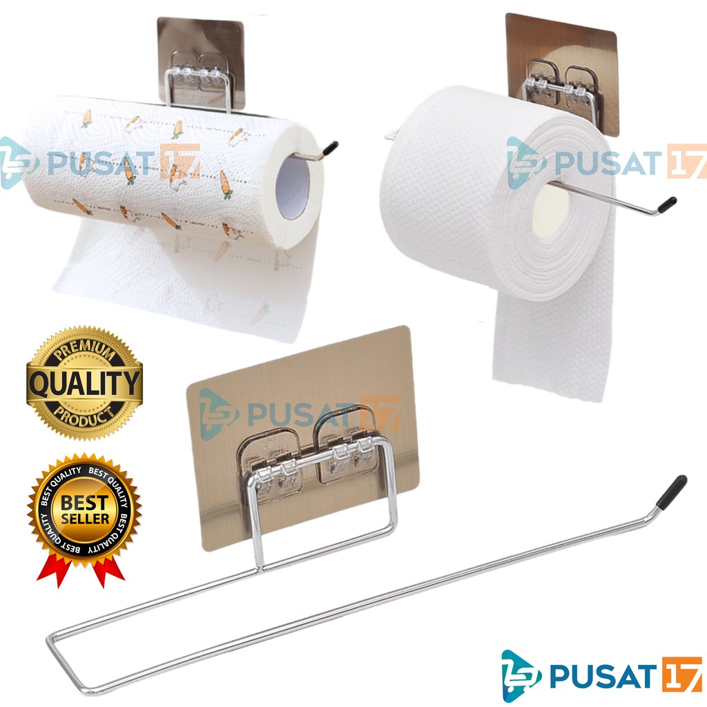 Jual Gantungan Tisu Gulung Stainless Tempel Hook Gantungan Tissue Roll Plastik Roll Tempat Tisu 