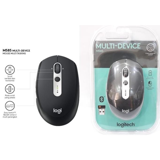 Jual Mouse Wireless Bluetooth Multi Device Logitech M585 Original 5 ...