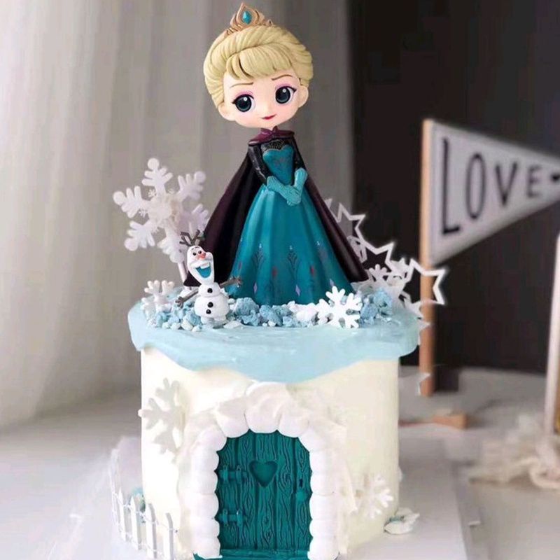 Jual CAKE TOPPER PRINCESS ELSA FROZEN QUEEN DRESS FIGURE PAJANGAN