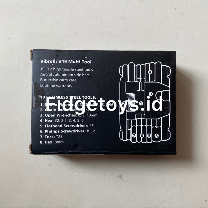 Jual Vibrelli Bike Multi Tool V19 with Glueless Puncture Repair Kit