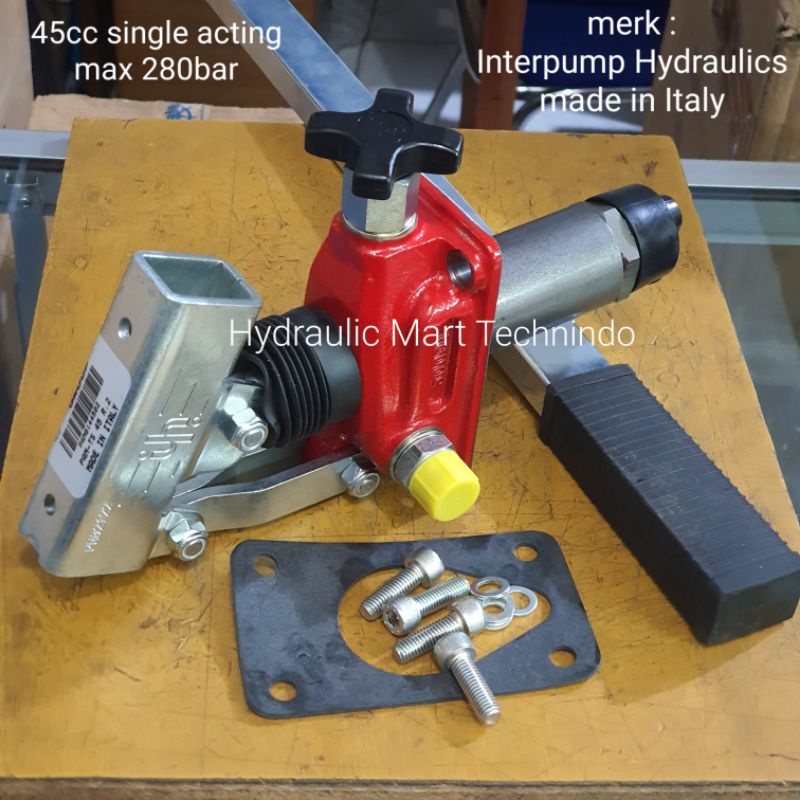 Jual hand pump hidrolik PAM-TS 45cc single acting merk Interpump ...