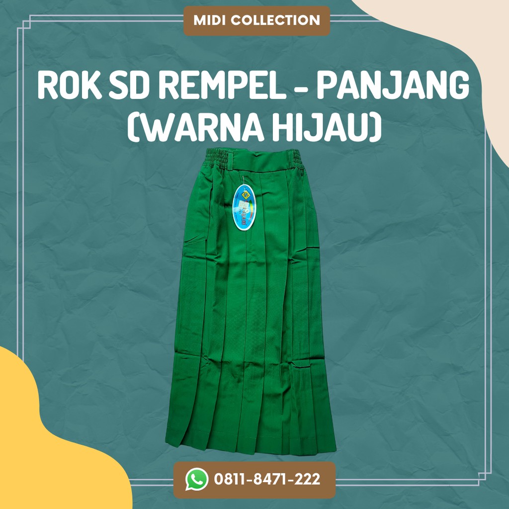 Jual Rok Rempel MAXI Panjang SD - Warna HIJAU brand SERAGAM by SETIA ...