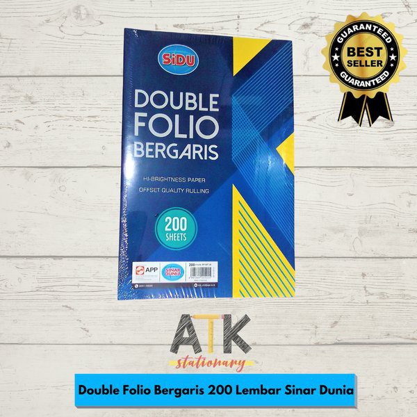 Jual Jual Kertas Double Folio Bergaris 200 Lembar Sinar Dunia Atk ...