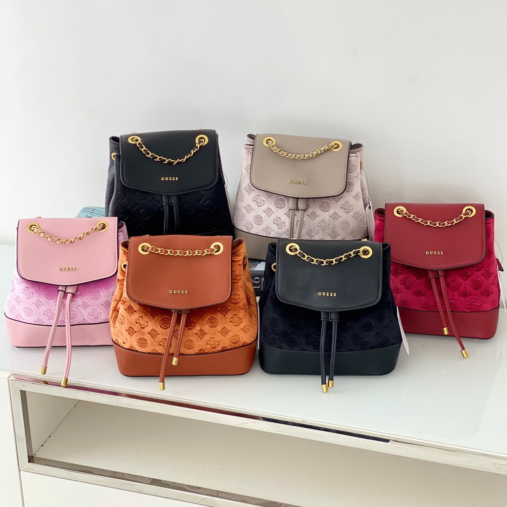 Jual GSB GUESS KIMI VELVET BACKPACK TAS RANSEL 01594 
