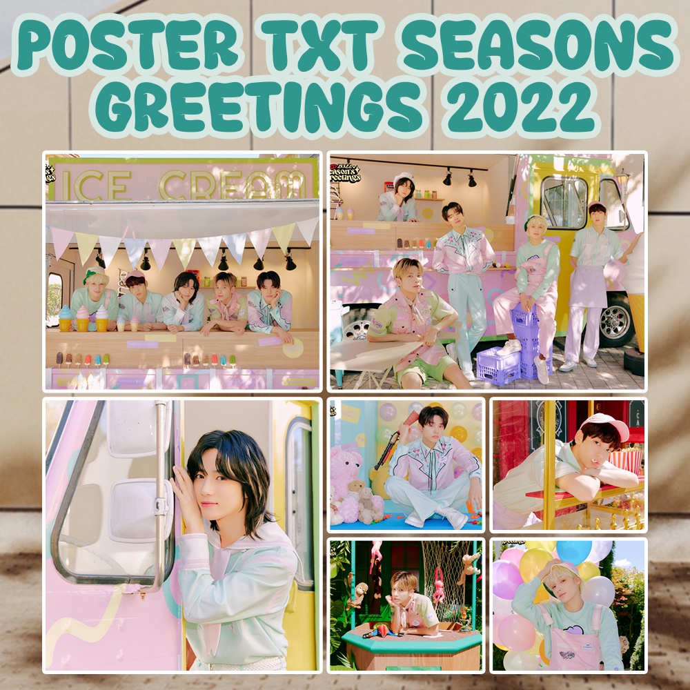 Jual Poster TXT SEASONS GREETINGS 2022 Poster Kpop A4 A5