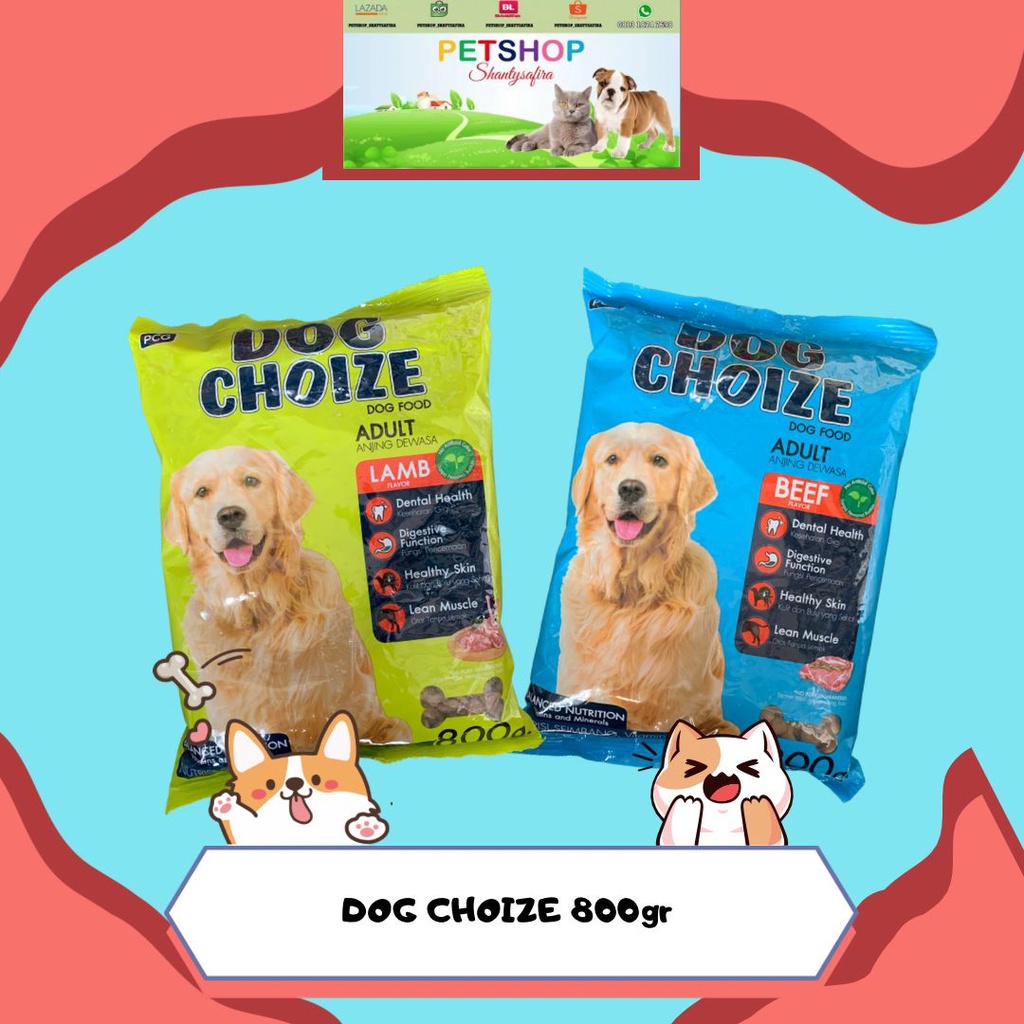 Jual MAKANAN ANJING MAKANAN DOGY DOG CHOIZE MAKANAN KERING DRY FOOD 800 ...