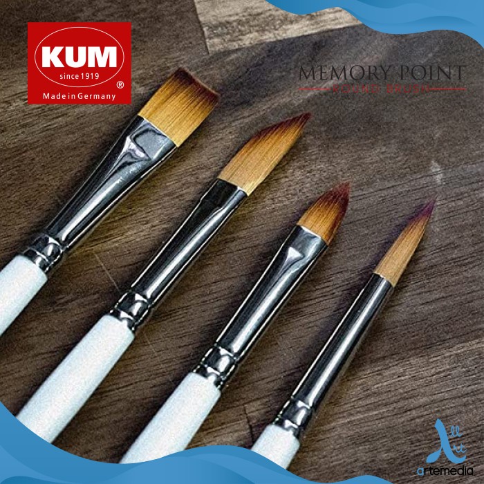 Jual KUM Memory Point Round Synthetic Brush Short Handle Kuas Lukis ...