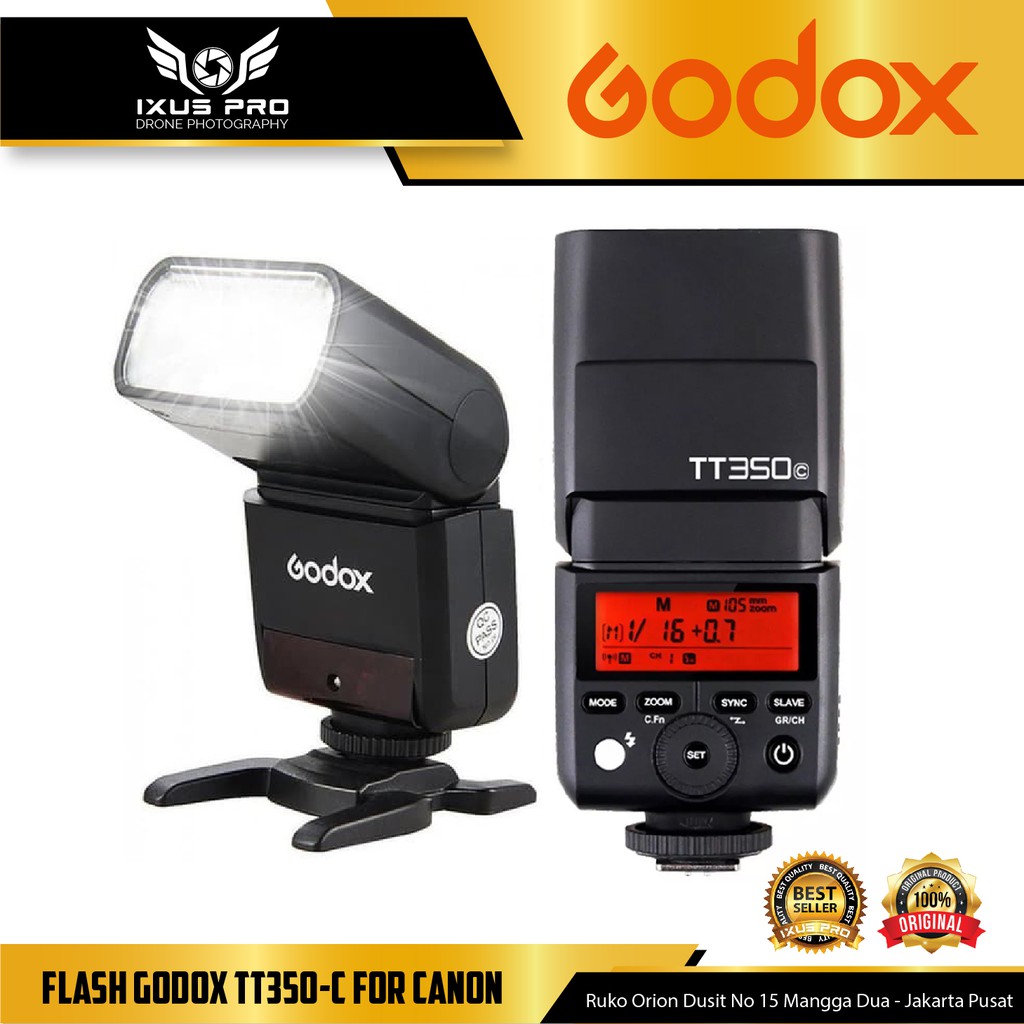 Godox ThinkLite TT350C Flash Mini TTL 2.4G Wireless Per Canon | Speedlite Master/Slave Con HSS 1/8000s | GN36 | Compatibile Con 5D MarkIII, 80D, 7D, 760D E Altre Reflex