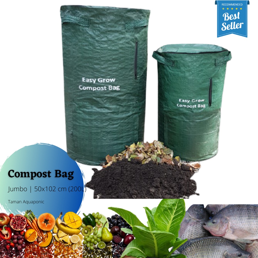 Jual Compost Bag JUMBO 200 Liter Untuk Sampah Organik | Shopee Indonesia