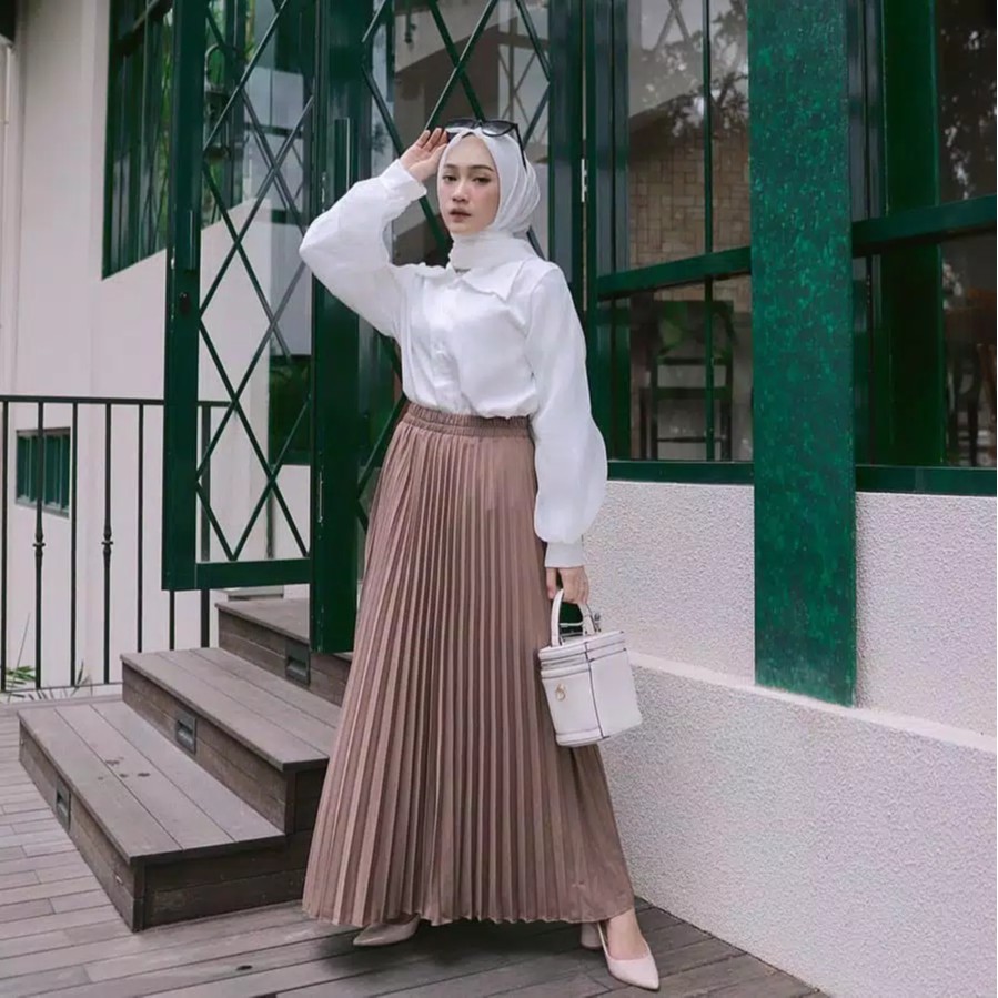 Jual ROK PLISKET BASIC - ROK PANJANG KEKINIAN TERBARU - BAWAHAN WANITA ...
