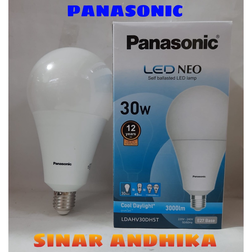 Jual LAMPU LED BULB NEO PANASONIC 30 WATT PUTIH | Shopee Indonesia