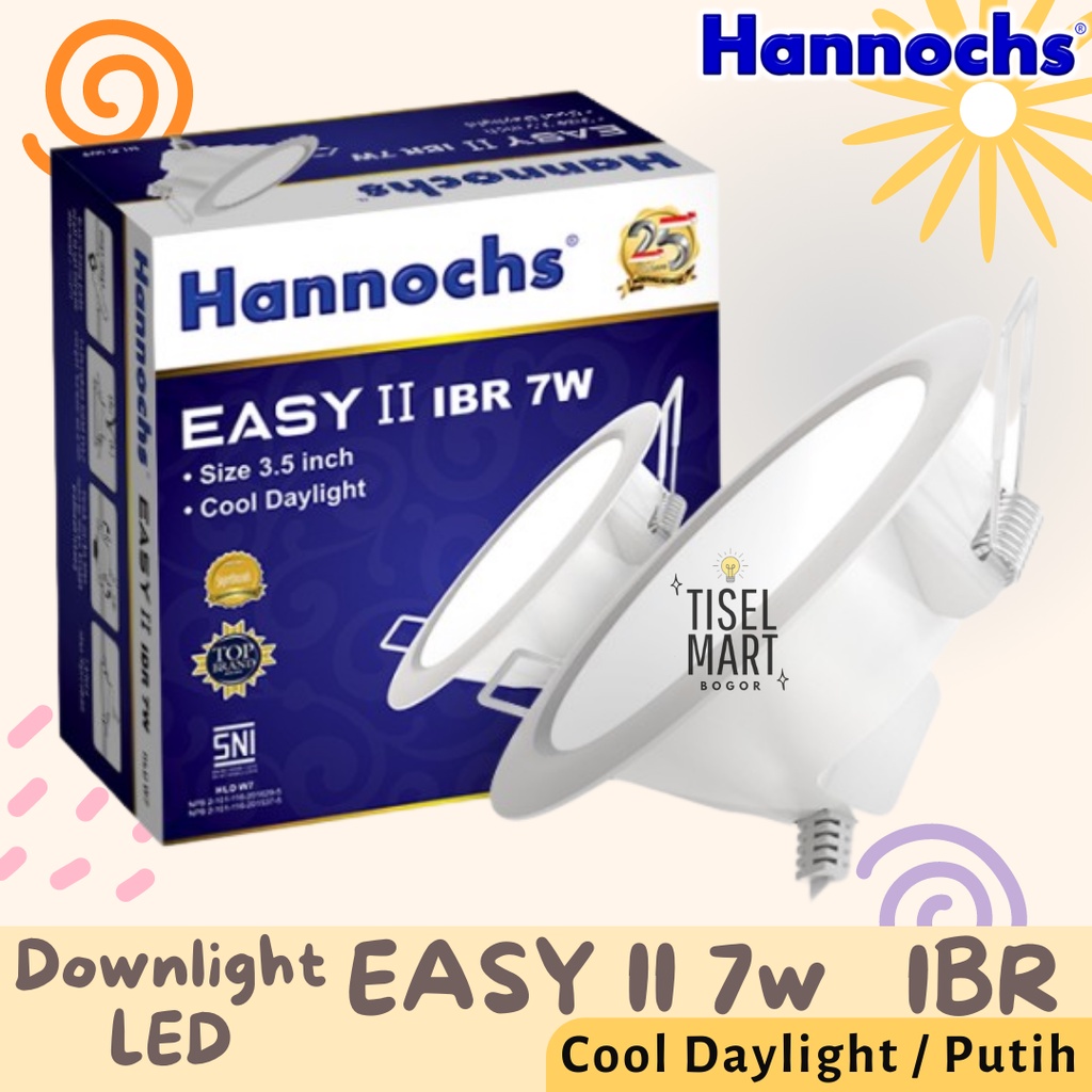 Jual Lampu Downlight Led Hannochs W Led Panel Easy Ii Ibr Putih Bulat