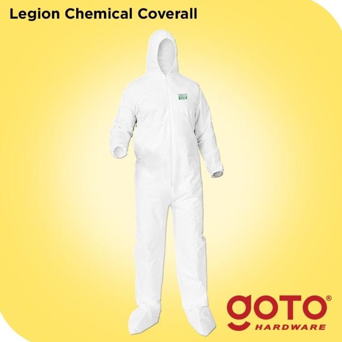 Jual Legion Hazmat Suit Chemical Coverall Wearpack Disposable Baju Apd ...