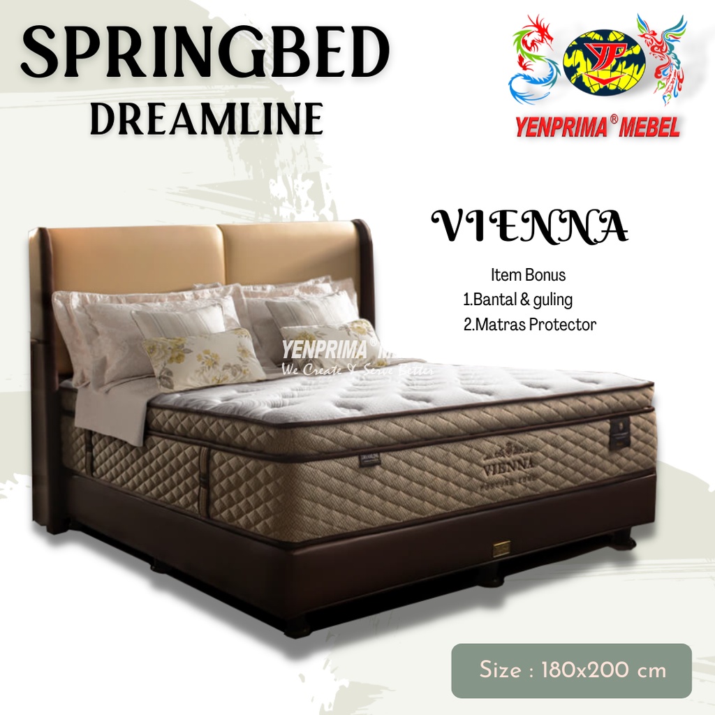 Jual Springbed Matras Dreamline Vienna 180 x 200 / Springbed / Kasur Latex Shopee Indonesia