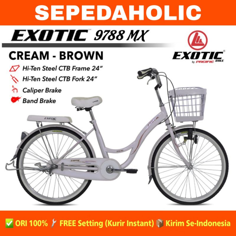 Jual Sepeda Keranjang Remaja Dewasa Exotic Et 9788 Mx Ukuran 20 24 26 Inch Citybike Ctb Shopee 9871