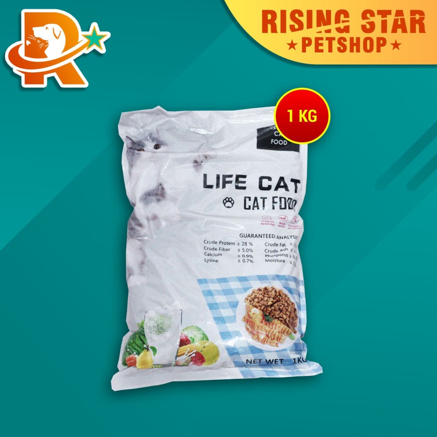 Jual Life Cat Makanan Kucing/Cat Food Premium Repacking 1 KG | Shopee ...