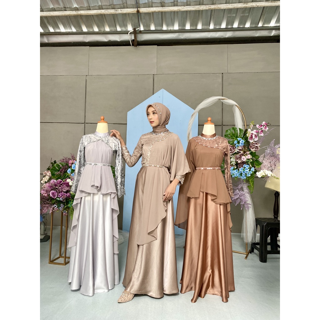 Cape dress outlet brokat