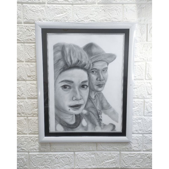 Jual Sketsa wajah realistis dari pensil ukuran A3 hadiah unik | Shopee