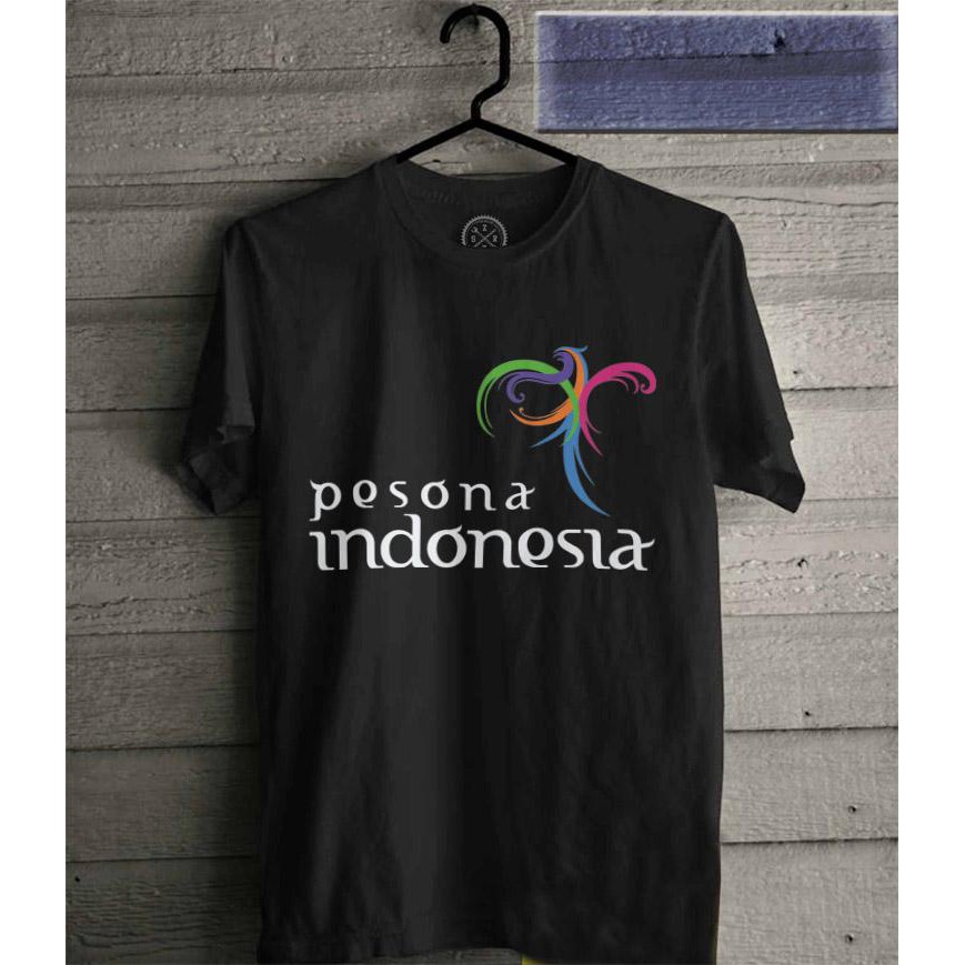 Jual kaos PESONA INDONESIA - sablon polyflex PRINTING - kaos distro