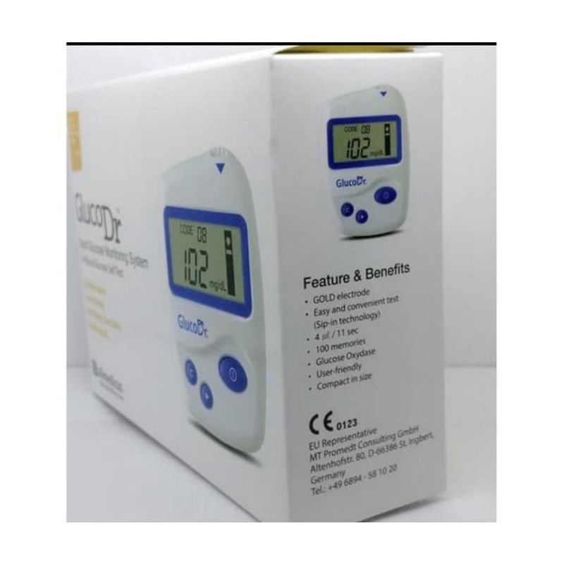 Jual Alat Gluco Dr/Mesin Gluco DR Alat Cek Gula Darah/Glucose tanpa St ...