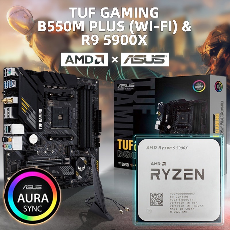 ASUS B550 マザボ+ Ryzen 9 5900x + ddr4 3600 ASUS B550 マザボ+ Ryzen 9 5900x + ddr4 3600