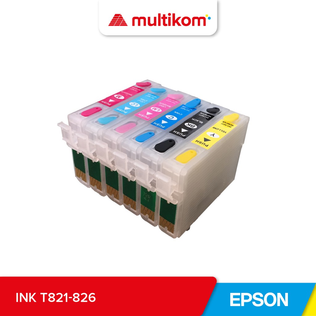 Jual TINTA INK EPSON T821 BLACK HITAM ORIGINAL REFILL R270 R290 R295 ...
