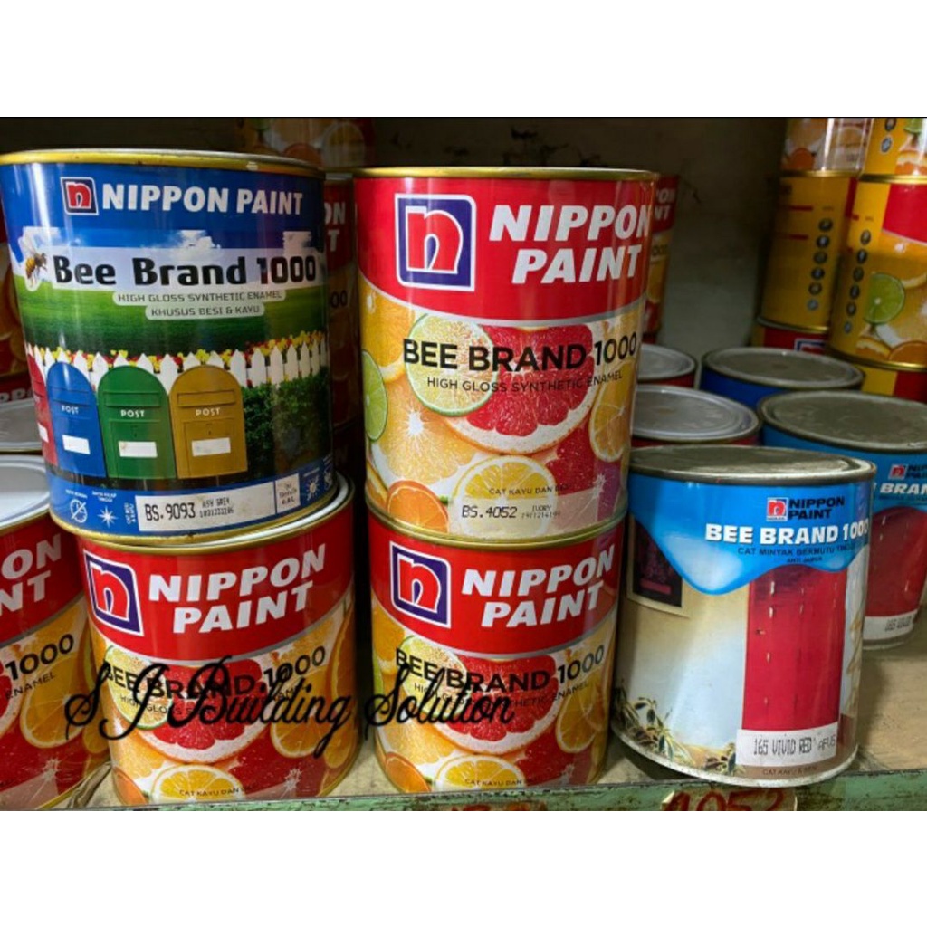 Jual Cat Besi / Kayu Nippon Paint Bee Brand 1000 1 Kg Bee Brand Seribu ...