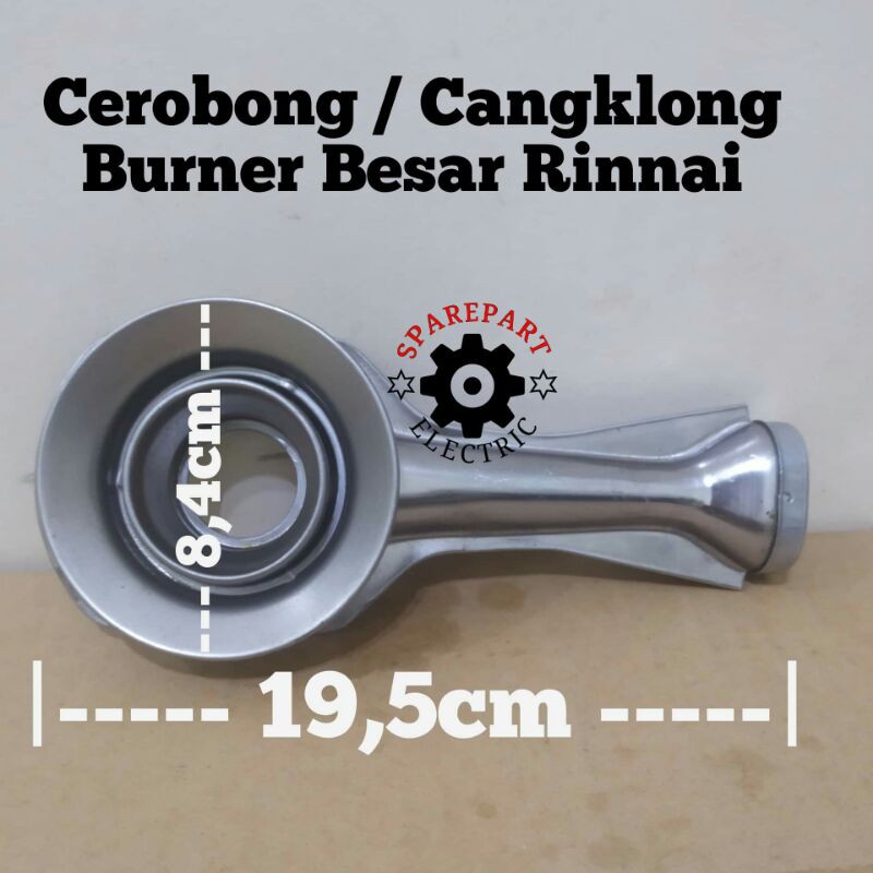 Jual Cerobong Cangklong Pendek Kompor Gas Rinnai Untuk Burner Besar Rb