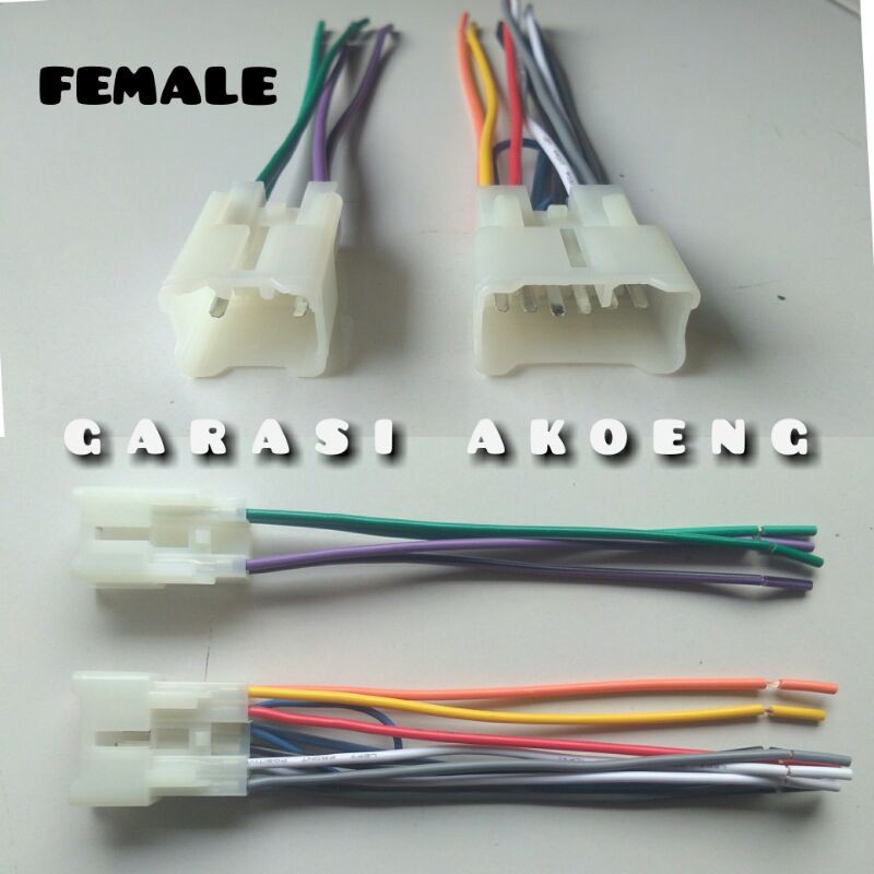 Jual Kabel Soket Male Female Socket Audio Head Unit Oem Toyota Avanza Innova Yaris Calya Vios