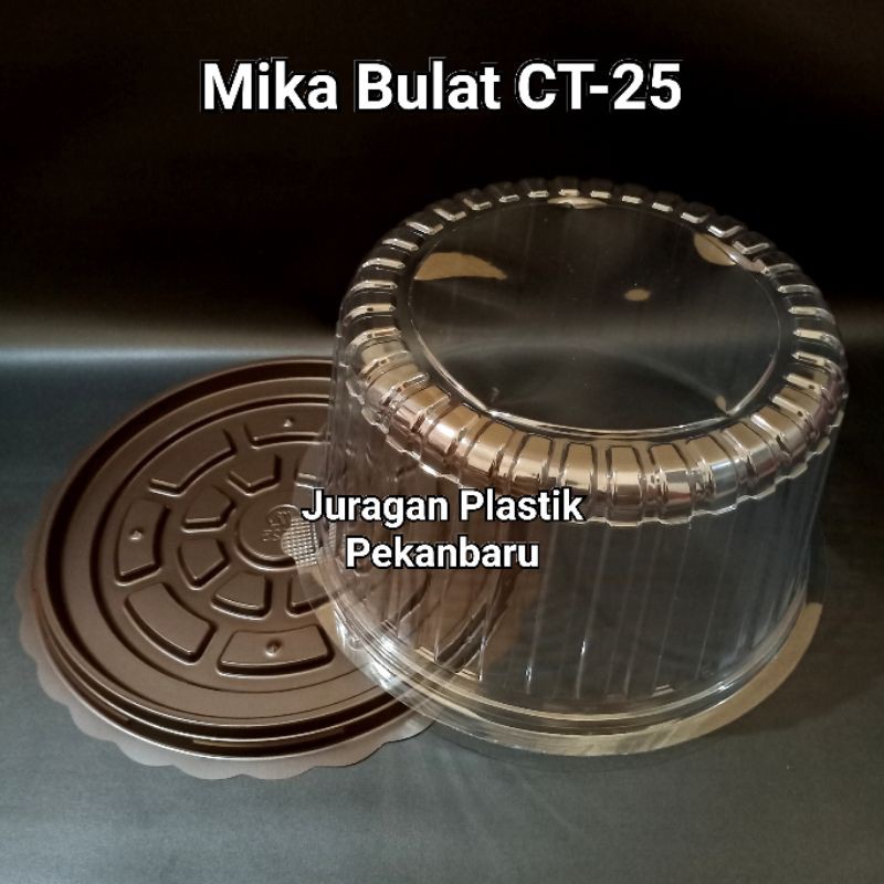 Jual Mika Plastik Bulat Ct 25 Wadah Tray Kue Tart Tumpeng Bolu