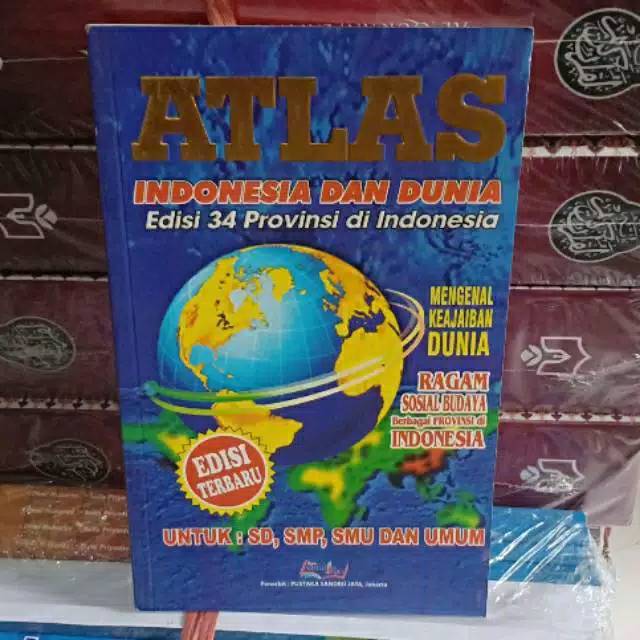 Jual Buku Atlas Indonesia Dan Dunia 34 Provinsi Di Indonesia | Shopee ...