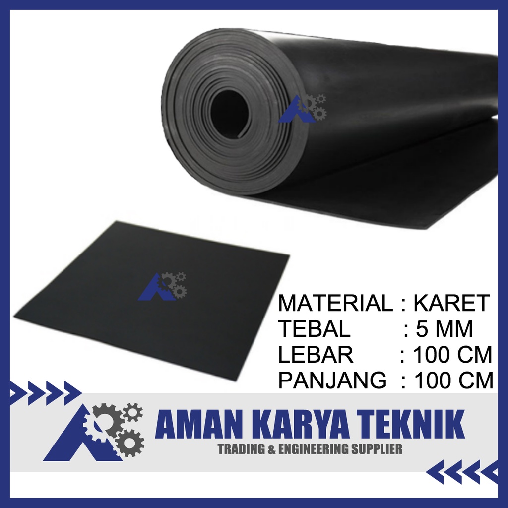 Jual Karet Hitam Lembaran ( Rubber Sheet ) 5 Mm X 100 Cm X 100 Cm ...