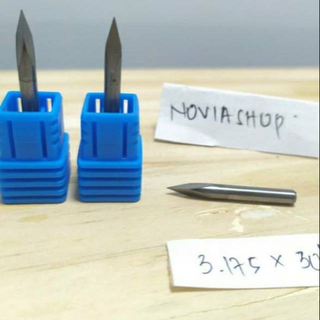 Jual 3 Sisi Mata Router CNC bentuk V Bit lancip grafir akrilik ...
