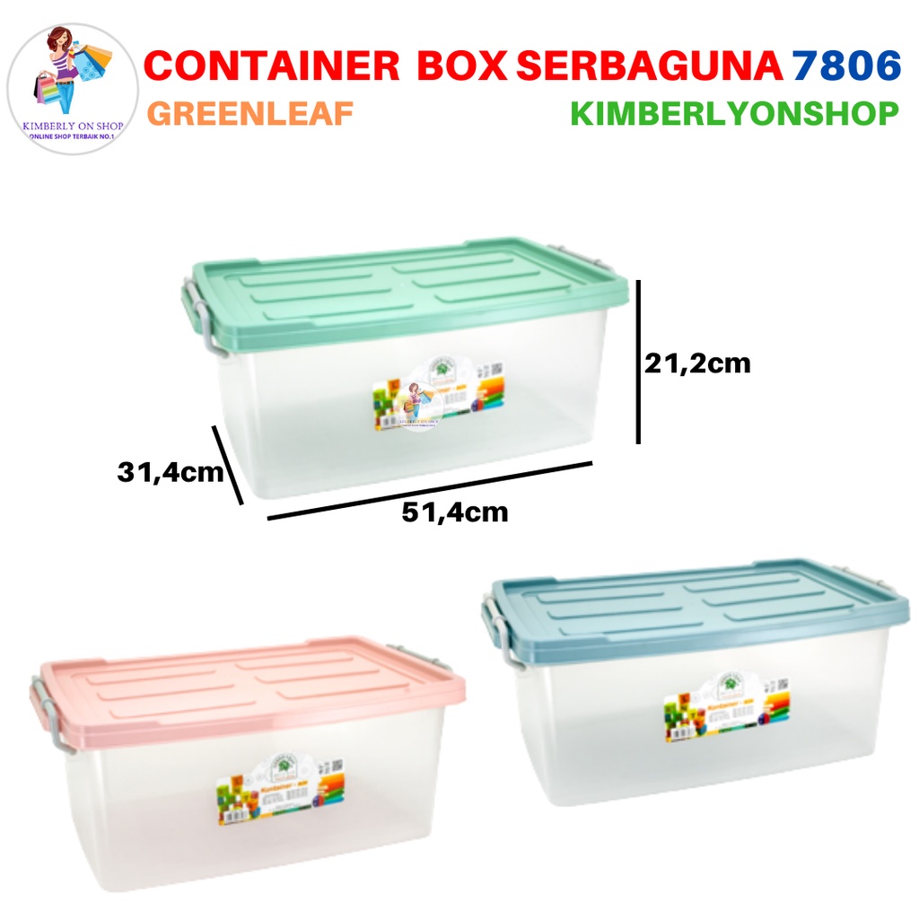 Jual Container Box Q SEVEN BOX Tempat Penyimpanan 23 Liter 7806 Green