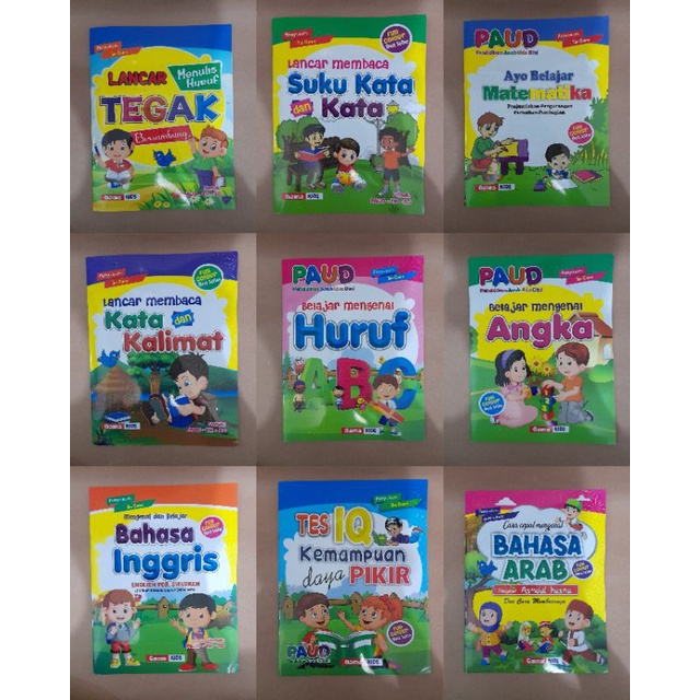 Jual Paket Materi PAUD - Buku Belajar Anak - Buku Anak PAUD 9 Buku Full ...