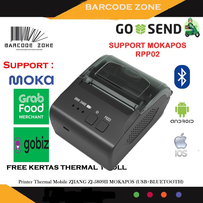 Jual Mini Printer Bluetooth Thermal Zjiang Zj Pro Zj Ppob Kasir Printer Struk Resi