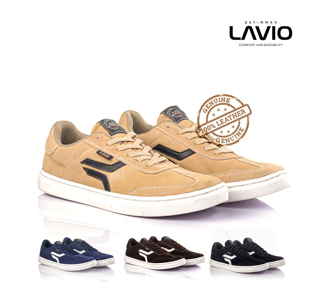 Jual Lavio Sepatu Sneakers Pria Kulit Asli Light Original | Shopee ...
