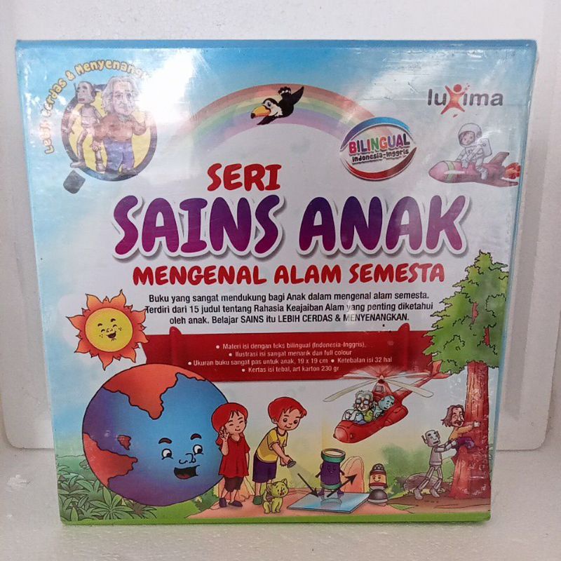 Jual buku paket seri sains anak mengenal alam semesta bilingual 15 buku ...