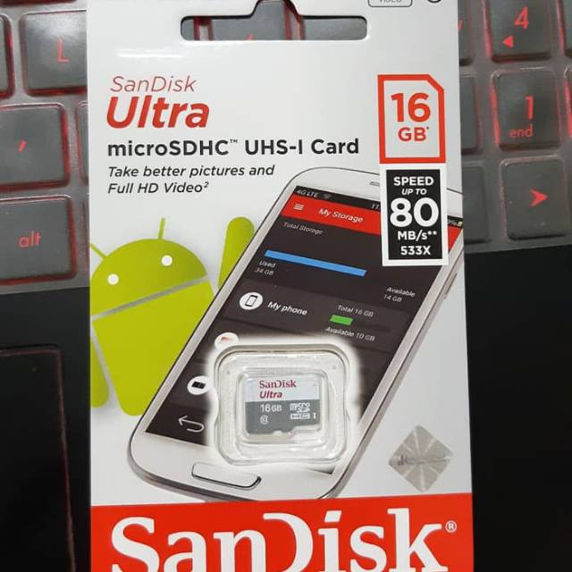 Jual Macro SD Sandisk Ultra 16GB 80MB | Shopee Indonesia