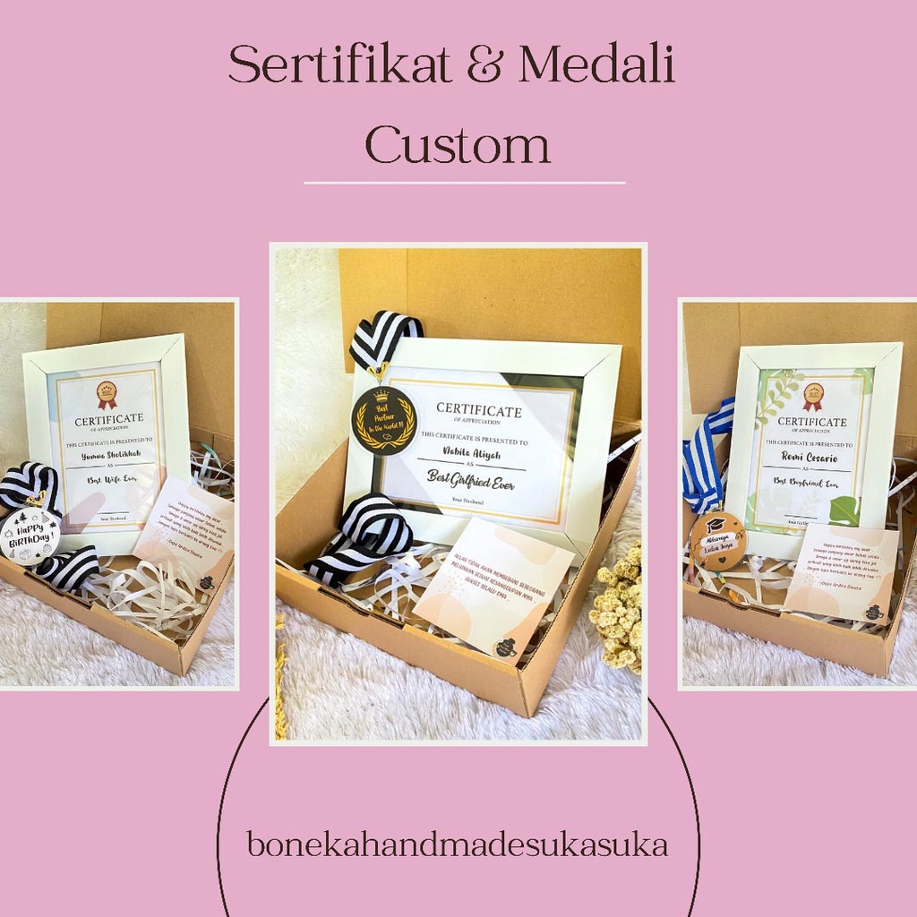 Jual Hampers Frame Sertifikat Medali Penghargaan Best Boyfriend ...