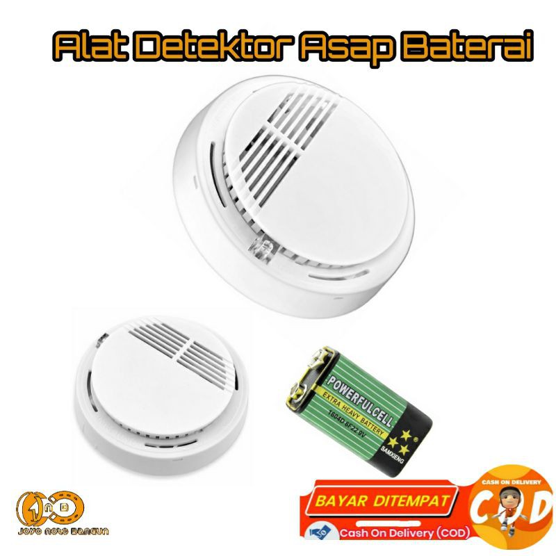 Jual Alat detektor Asap Baterai Portable Smoke Detector praktis