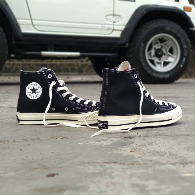 Jual Converse Chuck Taylor 70s HI Black White Egret 1970s "Original ...